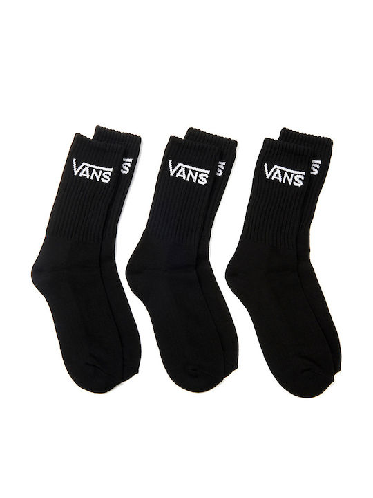 Vans Classic Crew Men's Solid Color Socks Black 3Pack