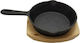 Surel με Ξύλινη Βάση Commercial Cast Iron Skillet for Induction Hob 15.5cm