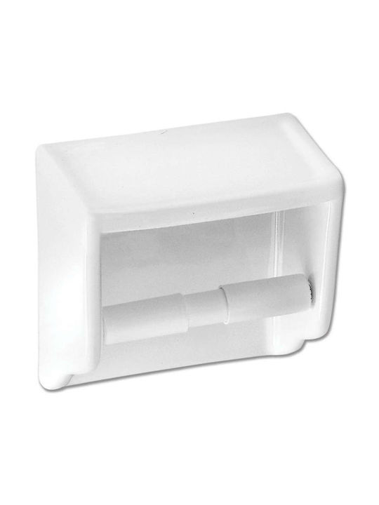 Gloria Porsel Porcelain Paper Holder Wall Mounted White