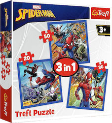 Puzzle pentru Copii Spiderman 3 in 1 pentru 3++ Ani 106buc Trefl