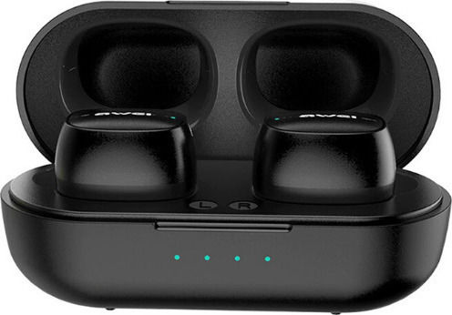 Awei T13 In-ear Bluetooth Handsfree Ακουστικά με Θήκη Φόρτισης Μαύρα