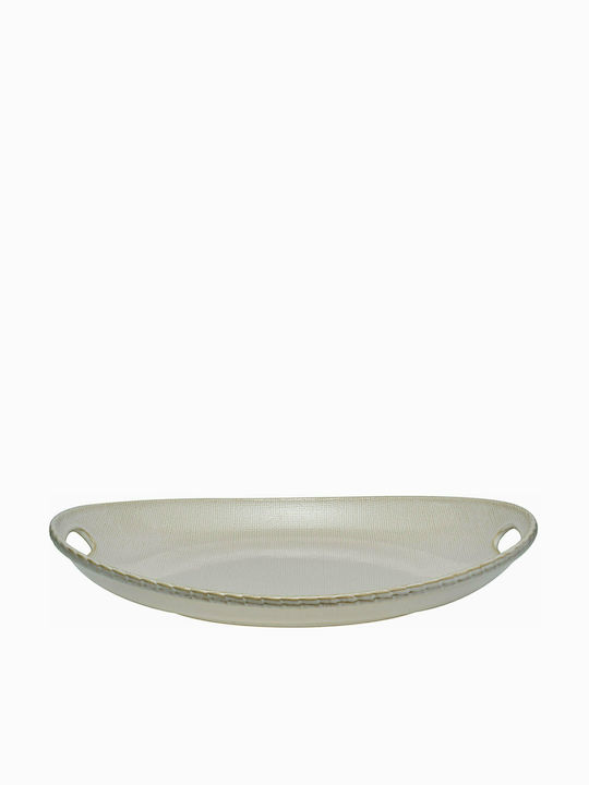 HFA Canvas Serving Platter Oval Cream 47.5x35cm
