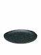 HFA Granite Πιάτο Γλυκού Οβάλ από Πορσελάνη Μαύρο 18.7x18.3cm