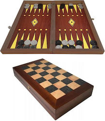 Backgammon Wooden with Checkers 50x50cm