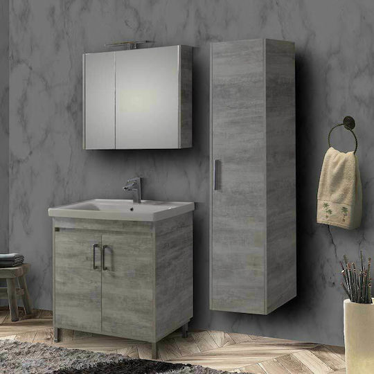 Martin Savina 40 Wall Hung Bathroom Column Cabinet 40x32x160cm Cement