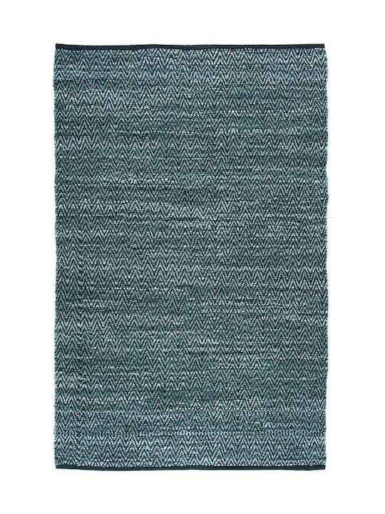 Tapicap Fishbone Rug Rectangular Leather Grey