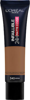 L'Oreal Paris Infaillible 24H Matte Cover Liquid Make Up 340 Copper 30ml