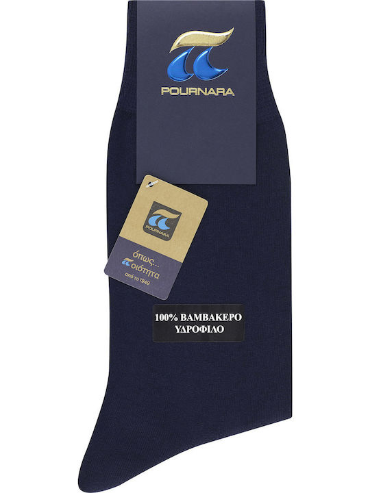 Pournara Ανδρικές Μονόχρωμες Κάλτσες Μπλε