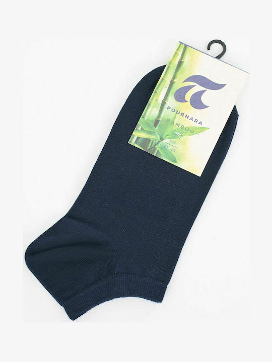 Pournara Ανδρικές Μονόχρωμες Κάλτσες Navy Blue