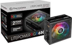 Thermaltake Litepower RGB 650W Black Computer Power Supply Full Wired