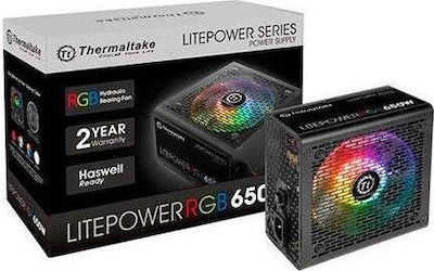 Thermaltake Litepower RGB 650W Black Computer Power Supply Full Wired