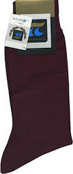 Pournara Men's Solid Color Socks Burgundy Pournara Men's Solid Color Socks Burgundy