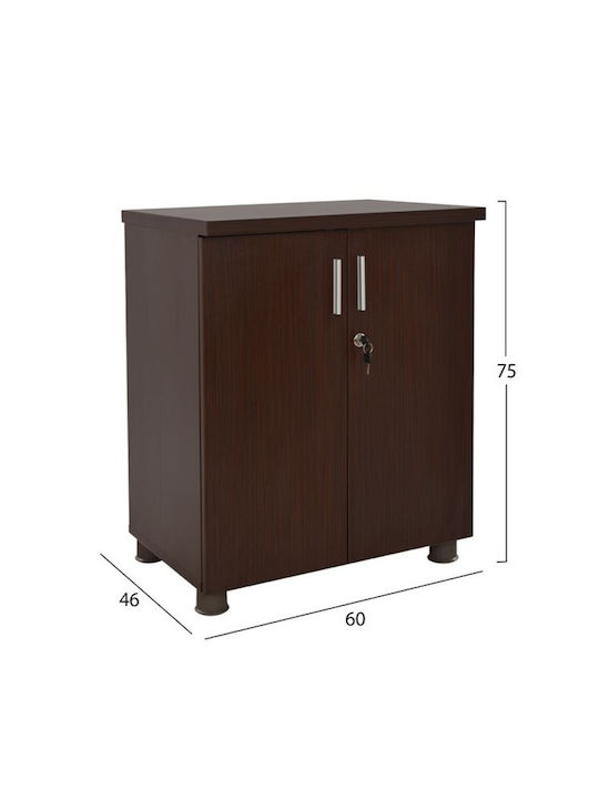 Ντουλάπι Γραφείου Ξύλινο Vance με Κλειδαριά Wenge 60x46x75cm