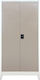 Double Door Wardrobe Metallic Galvanized with 4 Shelves 70x40x181cm