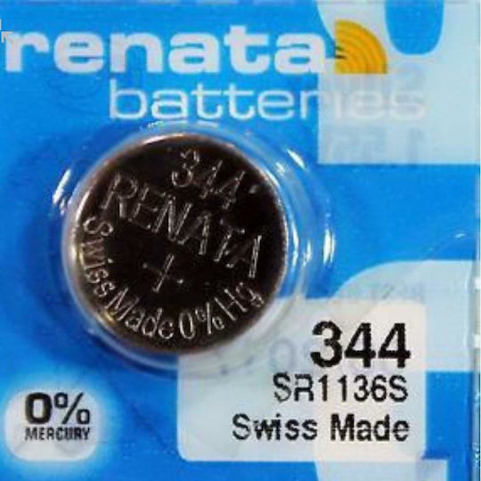 Renata 344 Μπαταρία Silver Oxide Ρολογιών SR1136 1.55V 1τμχ