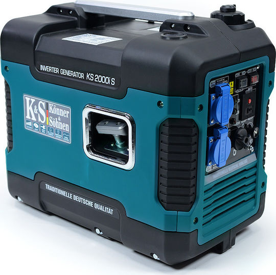 Könner & Söhnen Αθόρυβη Γεννήτρια Βαλιτσάκι Inverter Βενζίνης Τετράχρονη με Χειροκίνητη Μίζα και Μέγιστη Ισχύ 2kVA