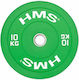 HMS Scheibenset Olympischen Typs Gummierte 1 x 10kg Φ50mm