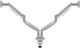 Kensington SmartFit One-Touch Βάση Γραφείου για 2 Οθόνες έως 32" με Βραχίονα Ασημί