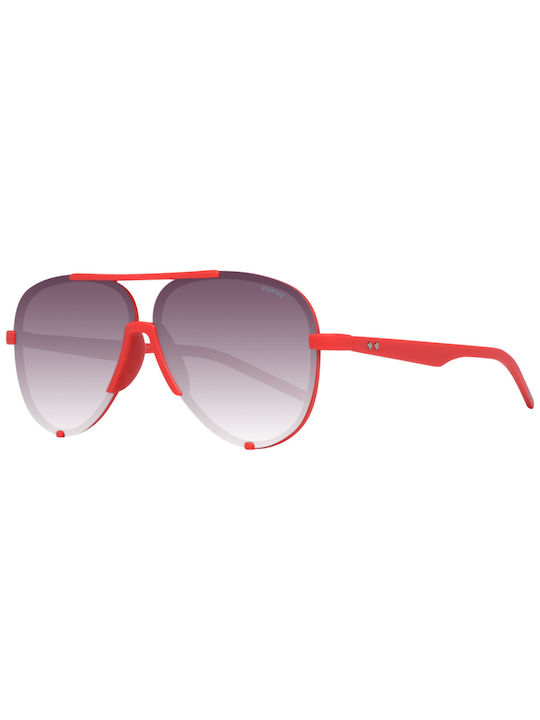 Polaroid Men's Sunglasses with Red Frame and Gr...