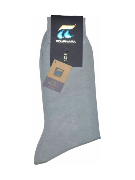 Pournara Ανδρικές Μονόχρωμες Κάλτσες Γαλάζιες