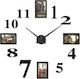 3D Do it Yourself 3D Wall Clock Sticker Plastic Black