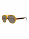 Gant Men's Sunglasses with Yellow Plastic Frame and Gray Lens GRS2003 ORTO-3