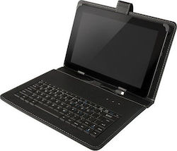 Yenkee Keyboard Case Flip Cover Μαύρο (Universal 10.1")