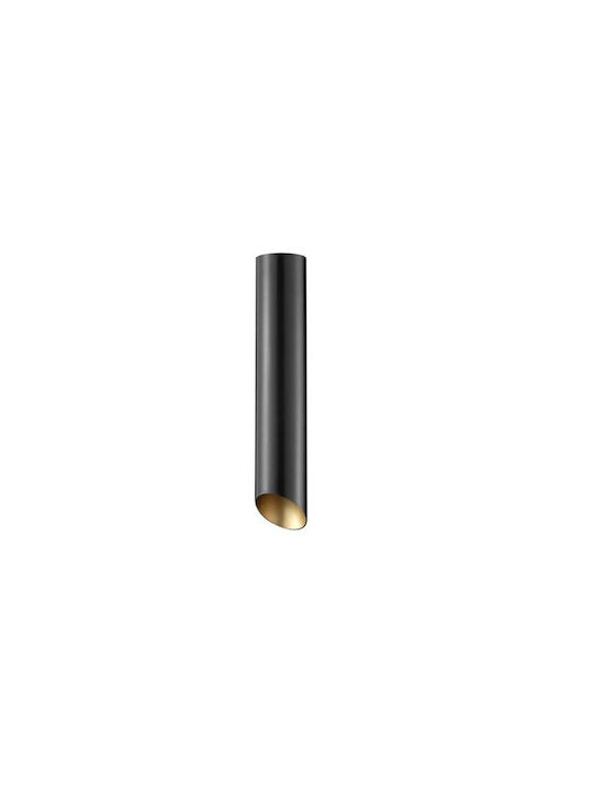Luma Black Single Spot with Socket GU10 in Black Color Black Gold