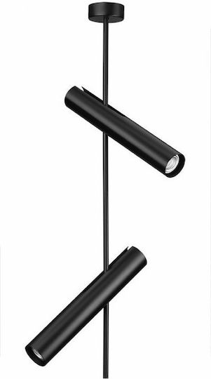 Luma Black Διπλό Σποτ με Ντουί GU10 σε Μαύρο Χρώμα