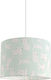 Veis Little Kitty Single Bulb Kids Lighting Pendant of Fabric 60W with Drive Size E27 In Light Blue Colour 35x24cm