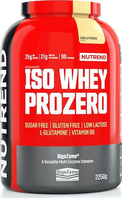 Nutrend Iso Whey Prozero Molkenprotein Glutenfrei mit Geschmack Vanillepudding 2.25kg