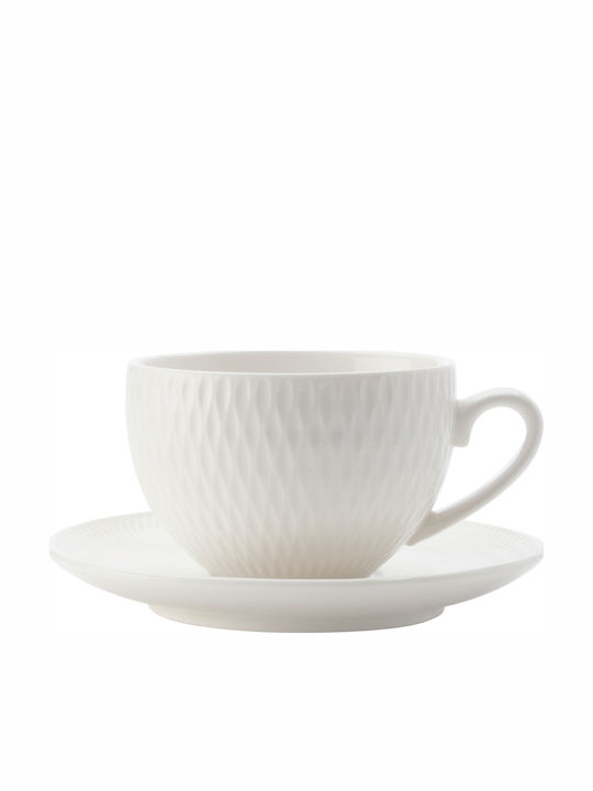 Maxwell & Williams Diamonds Porcelain Espresso Cup Set 90ml White