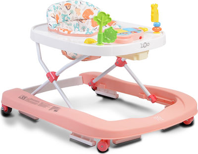 Cangaroo Zoo Baby Walker with Music Pink