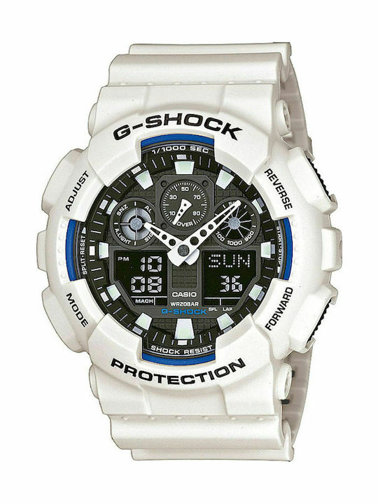Casio G-Shock Men's Watch 51mm Battery with White Rubber Strap GA - Main Image