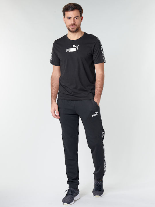 Puma Amplified Men's Sweatpants with Rubber Black