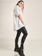 Jacqueline Matte Women's Long Everyday Legging Shiny Black