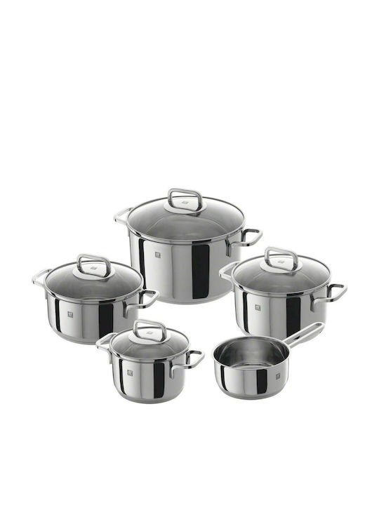 Zwilling J.A. Henckels Quadro Rostfreier Stahl Töpfe Set Silber 3-teilig