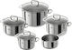 Zwilling J.A. Henckels Quadro Rostfreier Stahl Töpfe Set Silber 3-teilig