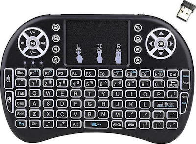 Keywin Mini Rii i8+ Kabellos Tastatur mit Touchpad Englisch US