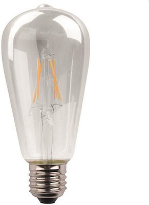 Eurolamp Λάμπα LED για Ντουί E27 και Σχήμα ST64 Ψυχρό Λευκό 1600lm Dimmable