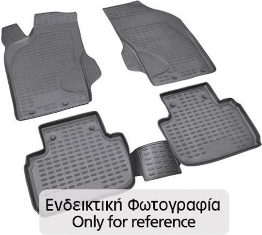 Novline Set of Front and Rear Mats 4pcs Tray Type for BMW Series 7 2007-2015 Gray