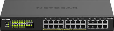 NetGear GS324P Unverwaltet L2 PoE+ Switch mit 24 Ports Gigabit (1Gbps) Ethernet