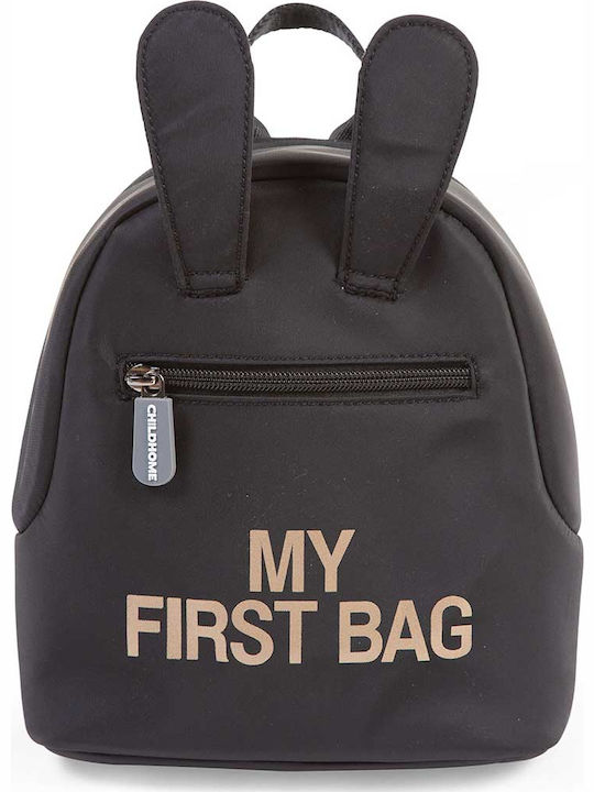 Childhome My First Παιδική Τσάντα Πλάτης Μαύρη 23x7x23εκ.