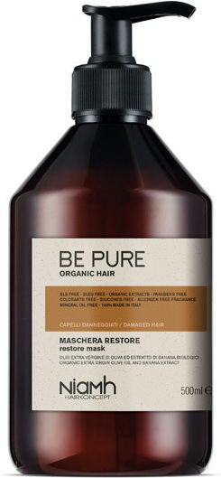 Niamh Be Pure Restore Μάσκα Μαλλιών για Επανόρθωση 500ml