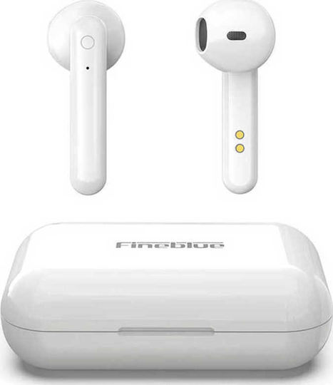 Fineblue Flypods J10 Earbud Bluetooth Handsfree Earphones with Charging Case White Case