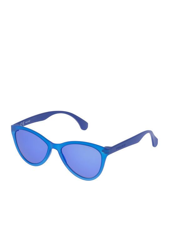 Police Damen Sonnenbrille mit Blau Kunststoff G...
