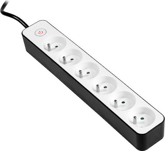 Tracer Zebra Power Strip with Surge Protection 6 Positions with Cable 1.5m