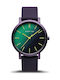 Bering Time Aurora Watch Battery with Purple Rubber Strap