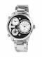 Raptor Men's Watch 50mm Chronograph Battery with Silver Metal Bracelet