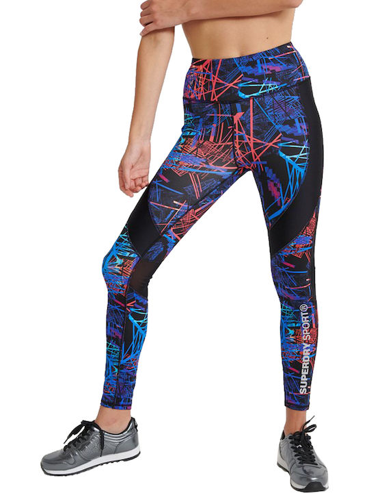 Active Panel Training Γυναικείο Μακρύ Κολάν Ψηλόμεσο Neon City Print